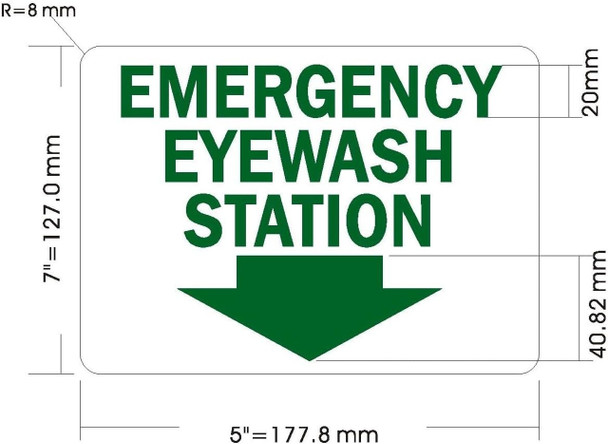 EMERGENCY EYE WASH STATION Decal/STICKER EMERGENCY EYE WASH STATION Decal/STICKER
