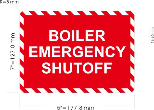 BOILER EMERGENCY SHUT-OFF Decal/STICKER BOILER EMERGENCY SHUT-OFF Decal/STICKER