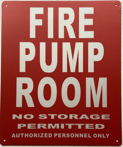 Fire pump room No storage permitted authorized personnel only Fire pump room No storage permitted authorized personnel only
