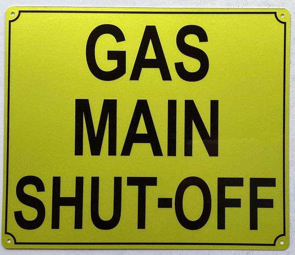 GAS MAIN SHUT-OFF GAS MAIN SHUT-OFF