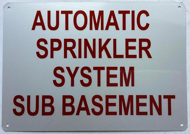 AUTOMATIC SPRINKLER SYSTEM SUB BASEMENT AUTOMATIC SPRINKLER SYSTEM SUB BASEMENT