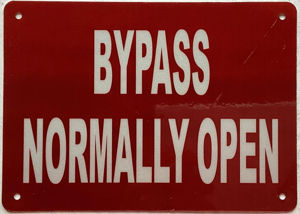 Bypass normally open Fire Deparment Sign Bypass normally open Fire Deparment Sign
