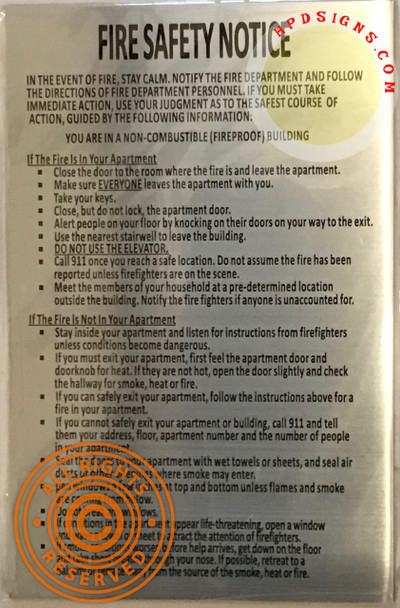 Lobby Fire Safety Notice FIRE PROOF BUILDING Lobby Fire Safety Notice FIRE PROOF BUILDING