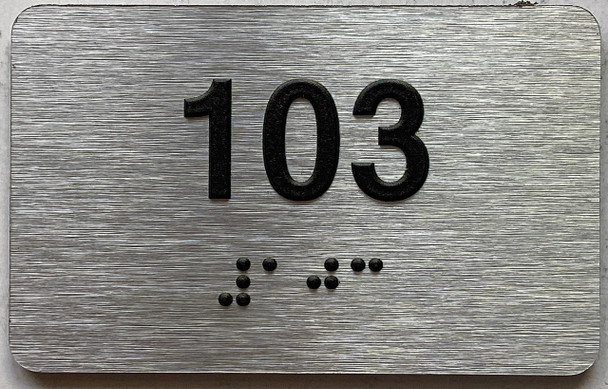 ADA APARTMENT NUMBER 103 SIGN