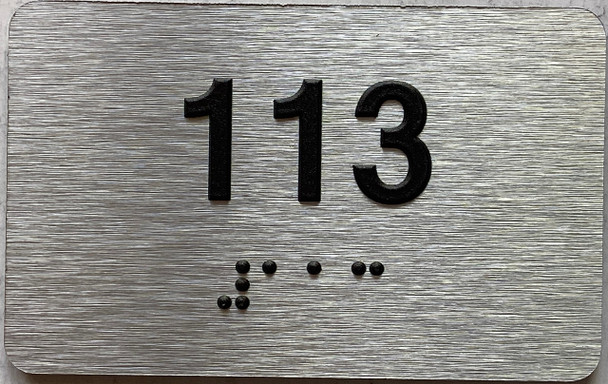 ADA APARTMENT NUMBER 113 SIGN