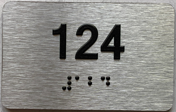 ADA APARTMENT NUMBER 124 SIGN