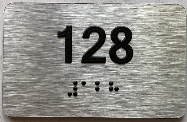 ADA APARTMENT NUMBER 128 SIGN