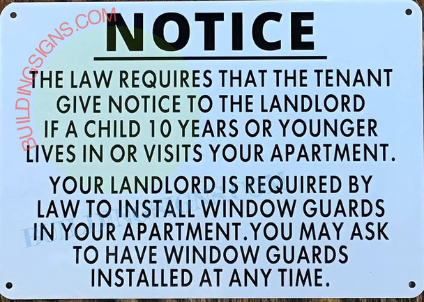 Window Guard Notice  NYC HPD Window Guard Notice  NYC HPD