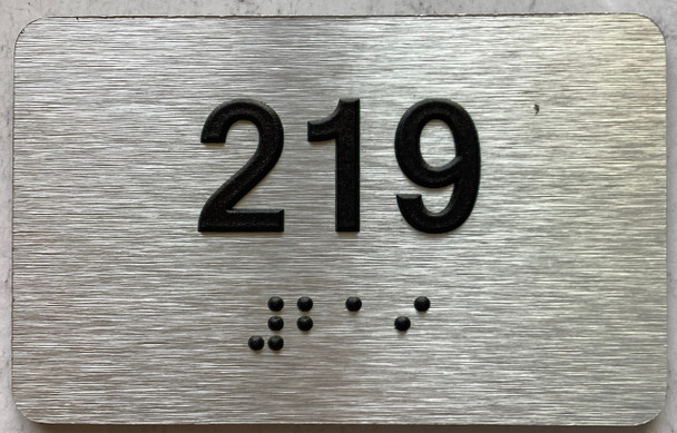 ADA APARTMENT NUMBER 219 SIGN