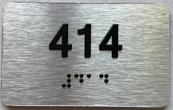 ADA APARTMENT NUMBER 414 SIGN