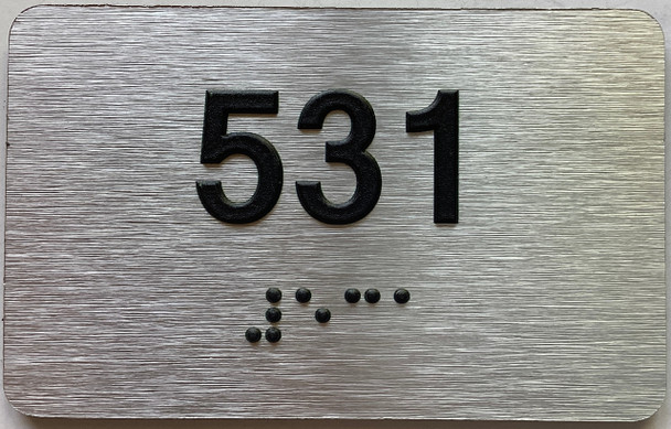 ADA APARTMENT NUMBER 531 SIGN
