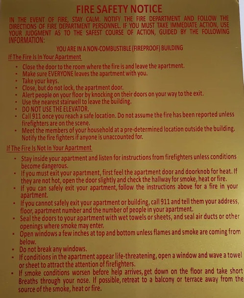 LOBBY Fire Safety Notice FIRE PROOF BUILDING LOBBY Fire Safety Notice FIRE PROOF BUILDING