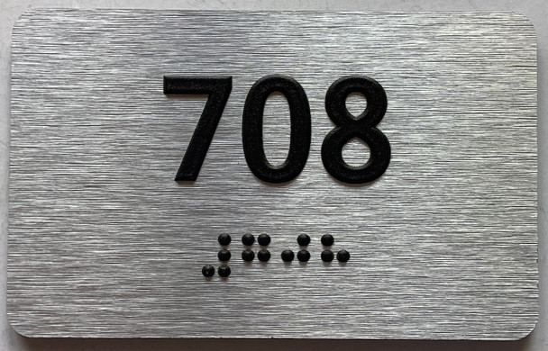 ADA APARTMENT NUMBER 708 SIGN