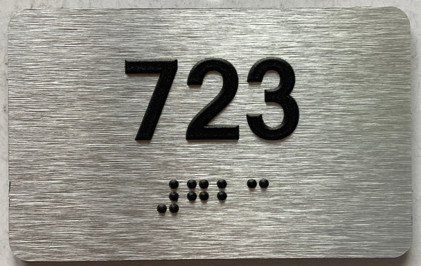 ADA APARTMENT NUMBER 723 SIGN