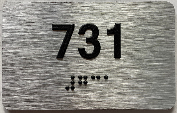 ADA APARTMENT NUMBER 731 SIGN
