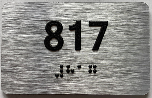 ADA APARTMENT NUMBER 817 SIGN