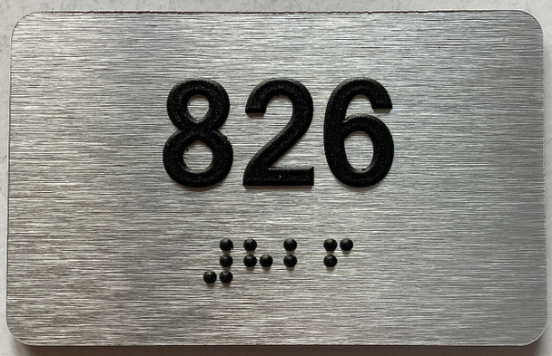 ADA APARTMENT NUMBER 826 SIGN