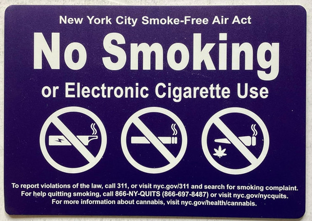 NYC NO SMOKING OR ELECTRONIC CIGARETTES IN COMMAND AREA OF THIS BUILDING NYC NO SMOKING OR ELECTRONIC CIGARETTES IN COMMAND AREA OF THIS BUILDING