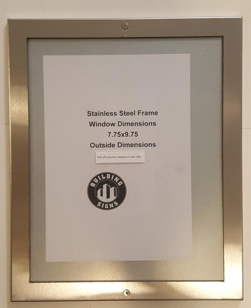 Elevator certificate frame