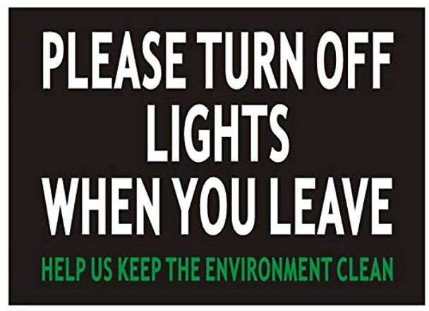 2 pcs -Please Turn Off Light When You Leave Sign 2 pcs -Please Turn Off Light When You Leave Sign