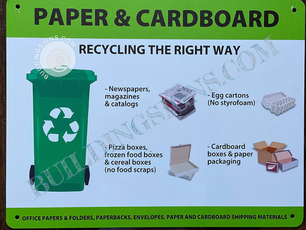 Paper and Cardboard Sign Paper and Cardboard Sign