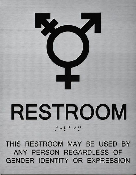 ADA UNISEX ALL GENDER RESTROOM TACTILE SIGN ADA UNISEX ALL GENDER RESTROOM TACTILE SIGN
