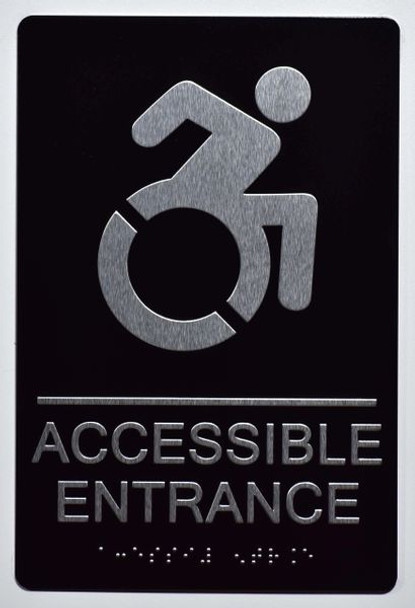 ADA ACCESSIBLE ENTRANCE DIRECTIONAL SIGN ADA ACCESSIBLE ENTRANCE DIRECTIONAL SIGN