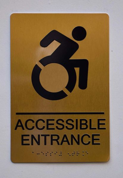 ADA ACCESSIBLE ENTRANCE DIRECTIONAL SIGN ADA ACCESSIBLE ENTRANCE DIRECTIONAL SIGN