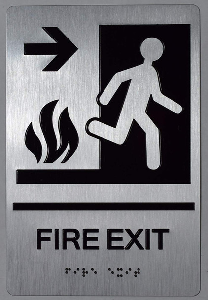 ADA FIRE EXIT RIGHT ARROW SIGN ADA FIRE EXIT RIGHT ARROW SIGN