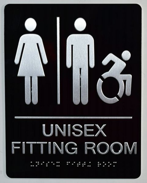 ADA UNISEX FITTING ROOM SIGN ADA UNISEX FITTING ROOM SIGN
