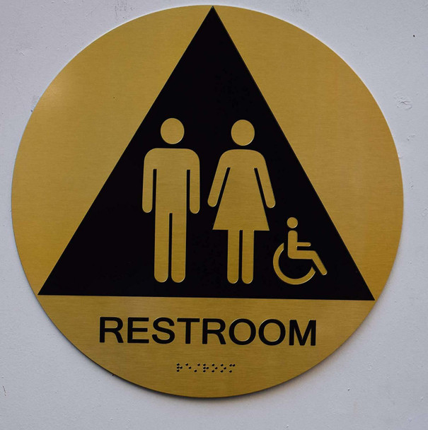 ADA UNISEX ACCESSIBLE RESTROOM CA 128- SIGN ADA UNISEX ACCESSIBLE RESTROOM CA 128- SIGN