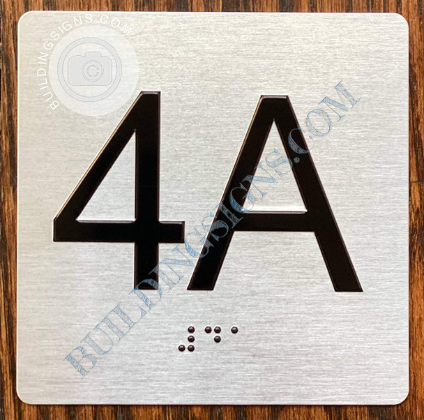 ADA APARTMENT NUMBER 4A SIGN