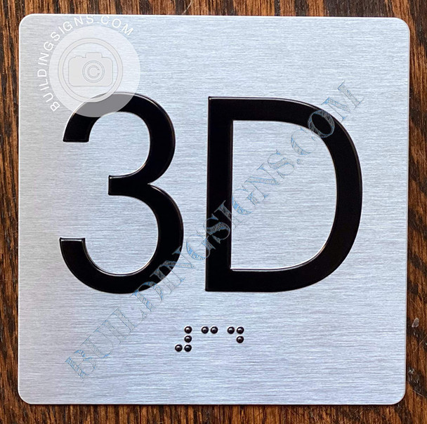 ADA APARTMENT NUMBER 3D SIGN