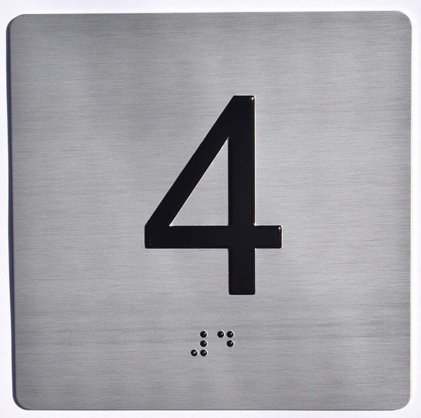 ADA APARTMENT NUMBER 4 SIGN