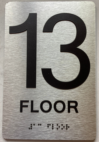 BRAILLE 13 FLOOR SIGN BRAILLE 13 FLOOR SIGN