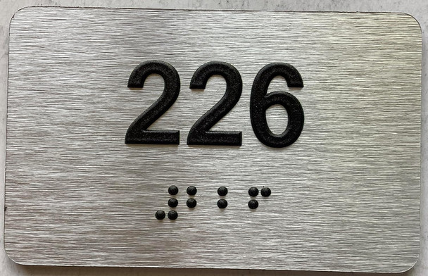 ADA APARTMENT NUMBER - UNIT NUMBER SIGN