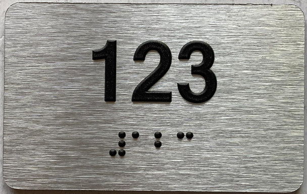 ADA APARTMENT NUMBER - UNIT NUMBER SIGN
