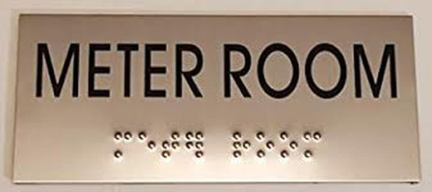 METER ROOM- BRAILLE-STAINLESS STEEL