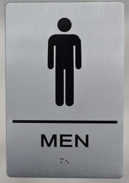 MEN RESTROOM -Braille with Raised Tactile Graphics and Letters MEN RESTROOM -Braille with Raised Tactile Graphics and Letters