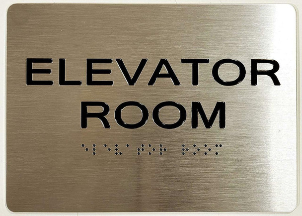 Elevator Room-Braille with Raised Tactile Graphics and Letters