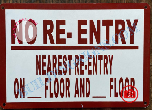 No Re-Entry on This Floor-Door