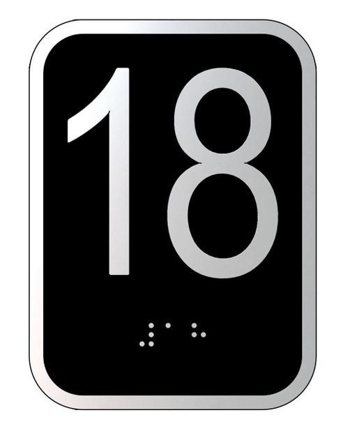 Elevator floor number 18- Elevator Jamb Plate 18 Elevator floor number 18- Elevator Jamb Plate 18