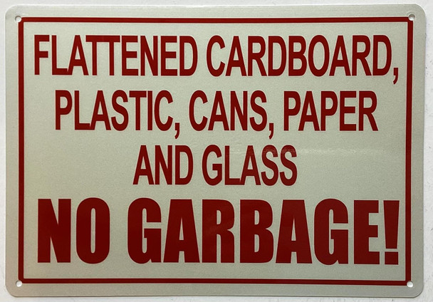Flattened Cardboard Plastic Cans Paper And Glass No Garbage