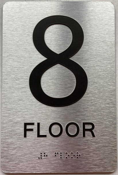 Floor number  with Raised letters/Image & Grade 2 Braille - Includes Red Adhesive pad for Easy Installation Floor number  with Raised letters/Image & Grade 2 Braille - Includes Red Adhesive pad for Easy Installation