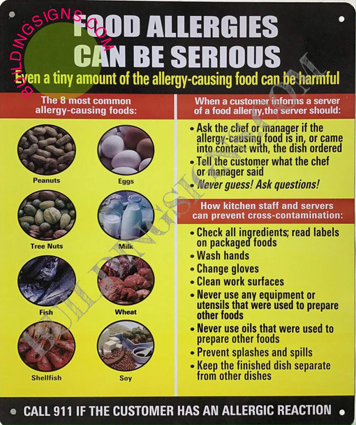 Food Allergies CAN BE SERIOUS Sign Food Allergies CAN BE SERIOUS Sign