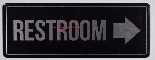Restroom Right Arrow Sign Restroom Right Arrow Sign