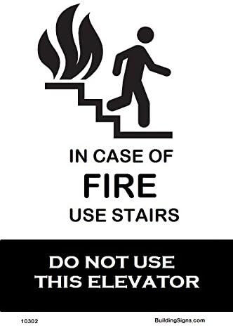 In case of fire do not use elevators, Use stairways