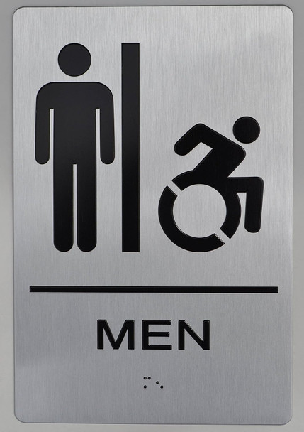 NYC Men Accessible Restroom Sign-Tactile Signs
