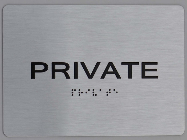 PrivateBraille Sign with Raised Tactile Graphics and Letters sign