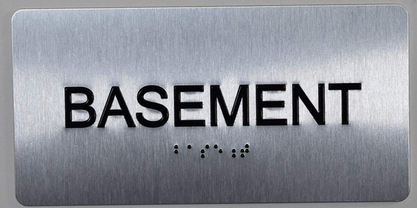 Basement Floor Number Sign-Tactile Signs - Floor Number Tactile Touch Braille Sign-Tactile Signs